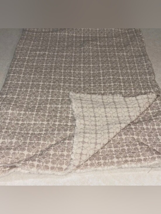 Piubelle Other - PiuBelle Fine Linens Throw Blanket 50” x 70” 100% Cotton Beige Tan Portugal 